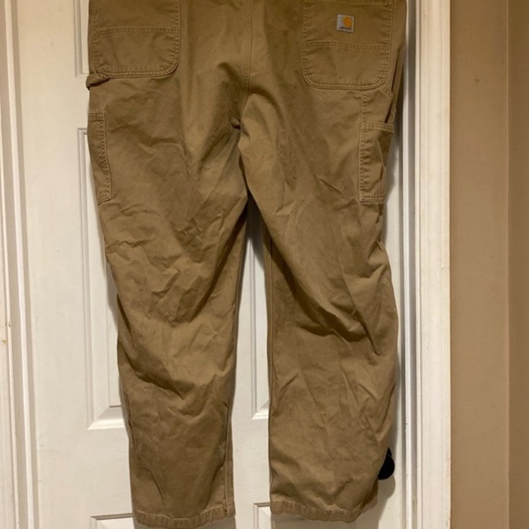 Carhartt Relaxed Fit Carpenter Tan Work Pants Men’s Size 48x32 - Picture 5 of 10